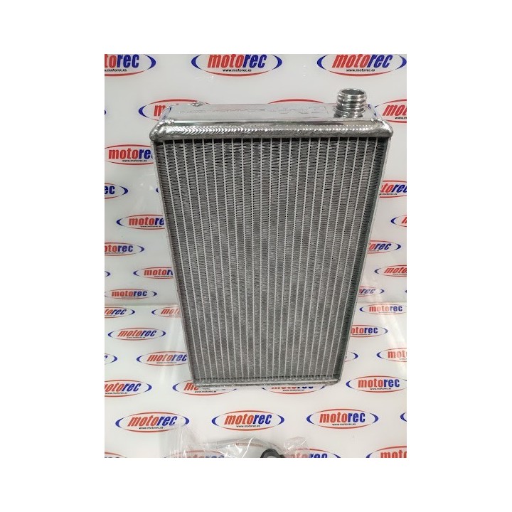 Radiador kart modelo AF1, fabricado en aluminio pulido... soporte incluido