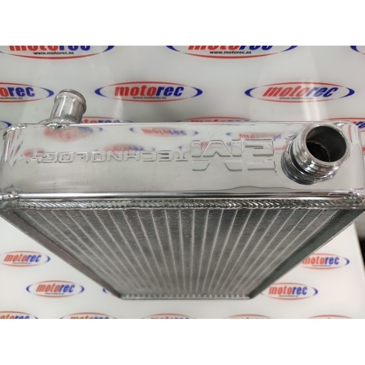 Radiador kart modelo AF1, fabricado en aluminio pulido... soporte incluido