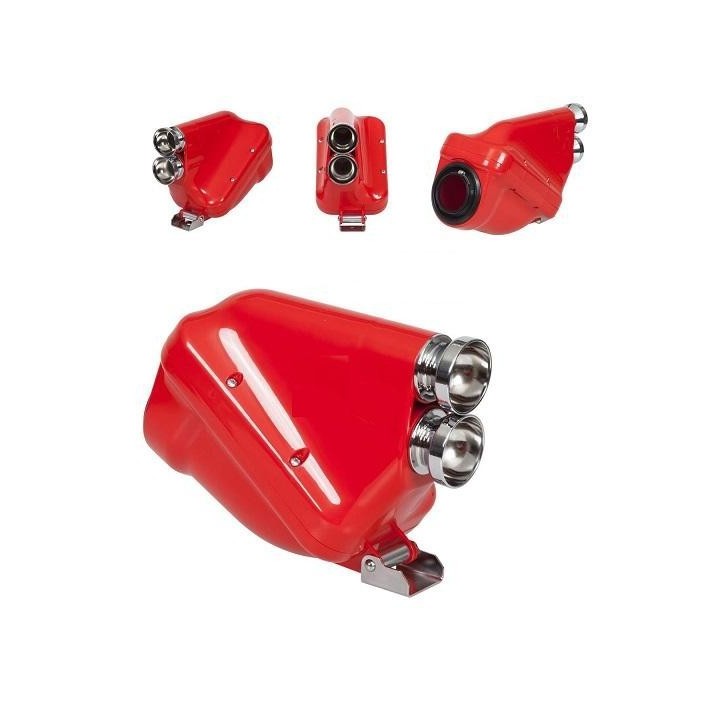 filtro aire active 30mm rojo/cromo