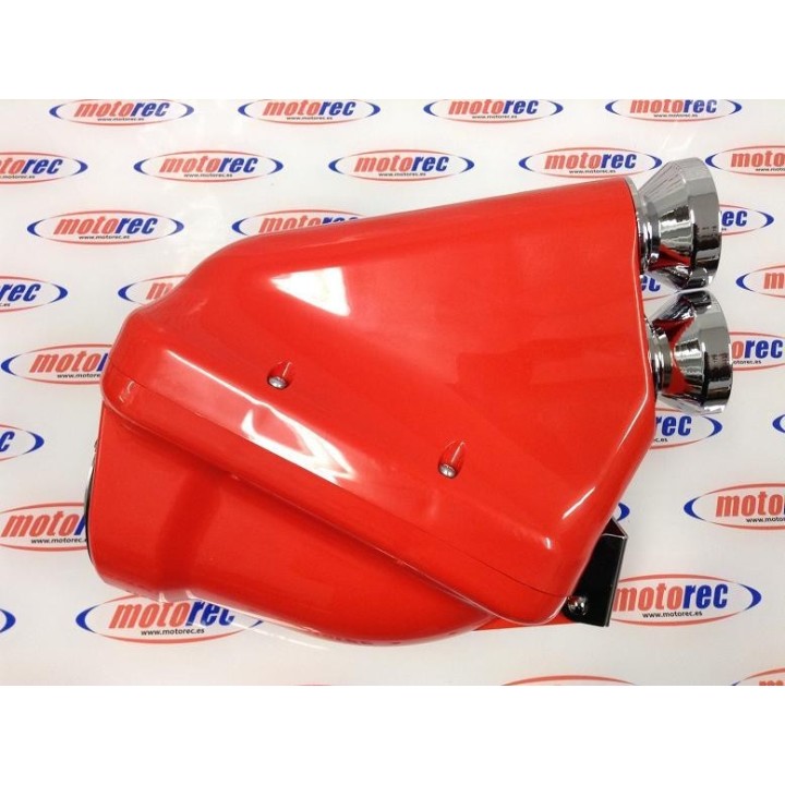 filtro aire active 30mm rojo/cromo
