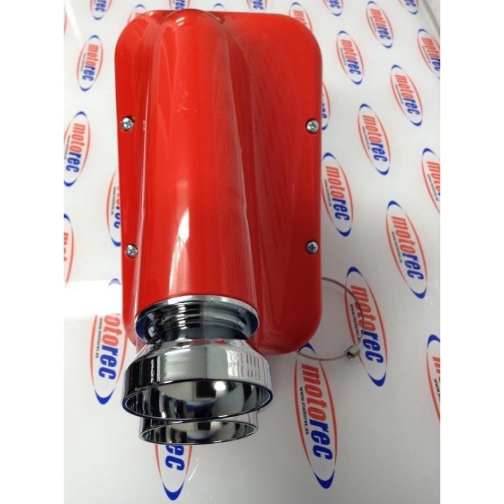 filtro aire active 30mm rojo/cromo