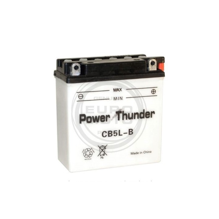 Batería Power Thunder CB5L-B con ácido