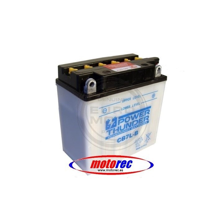 Batería Power Thunder CB7L-B con ácido