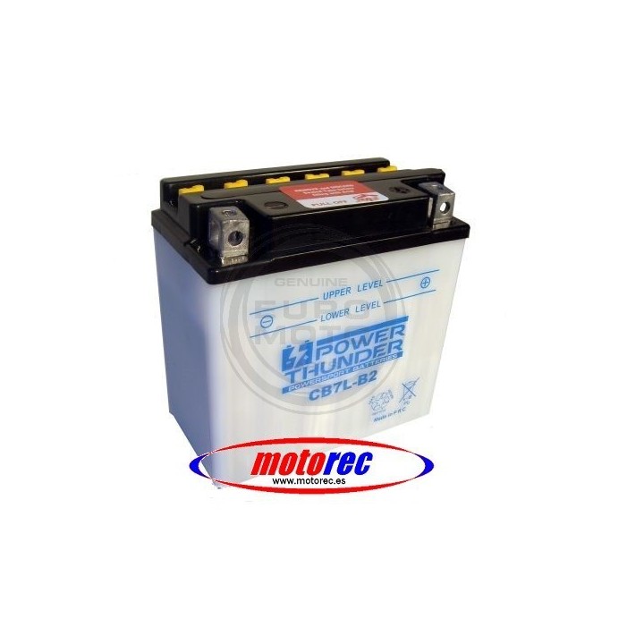 Batería Power Thunder CB7L-B2 con ácido