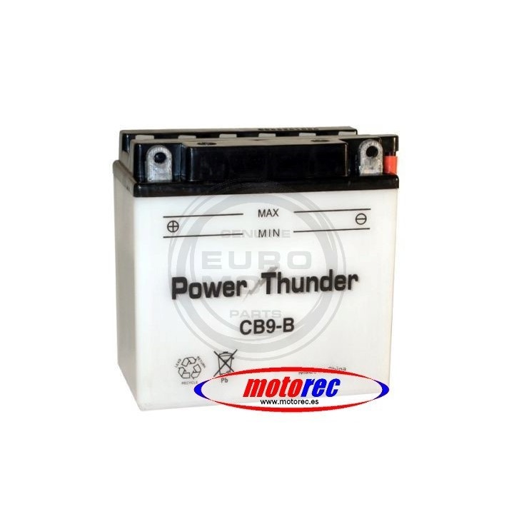 Batería Power Thunder CB9-B con ácido