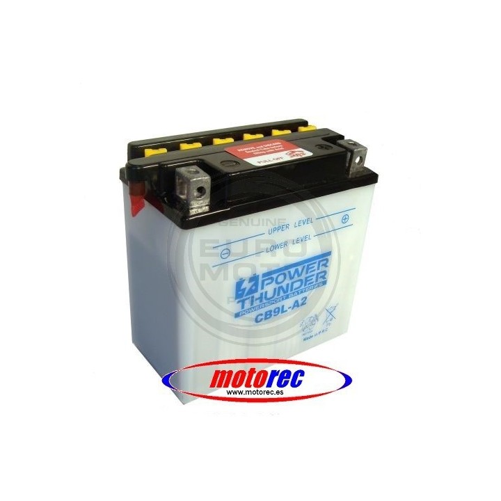 Batería Power Thunder CB9L-A2 con ácido