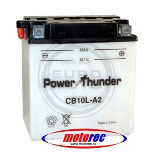 Batería Power Thunder CB10L-A2 con ácido
