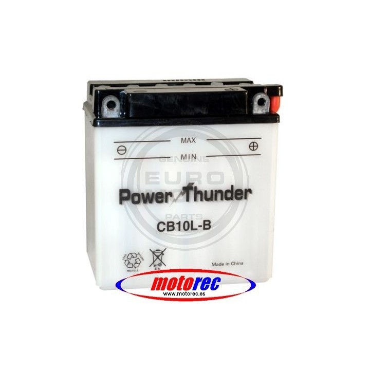 Batería Power Thunder CB10L-B con ácido