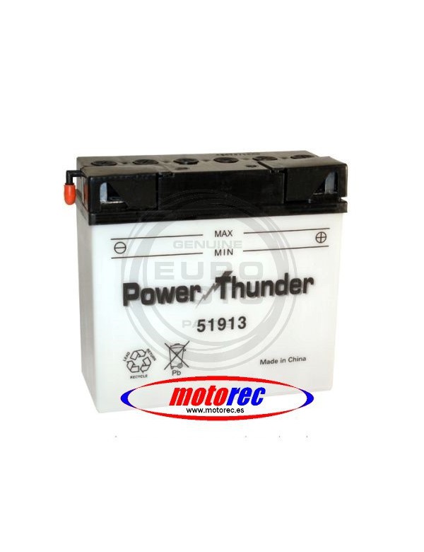 Batería Power Thunder 51913 con ácido