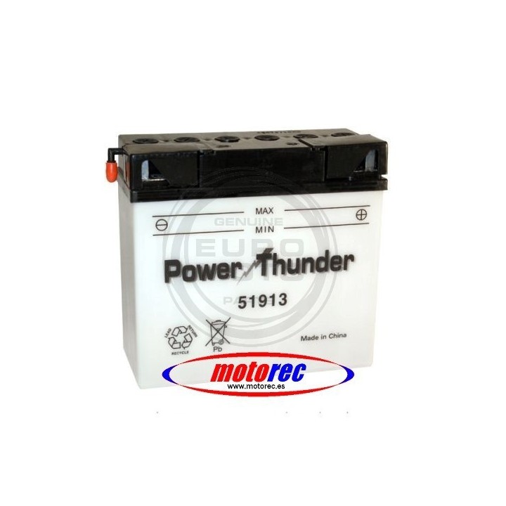 Batería Power Thunder 51913 con ácido