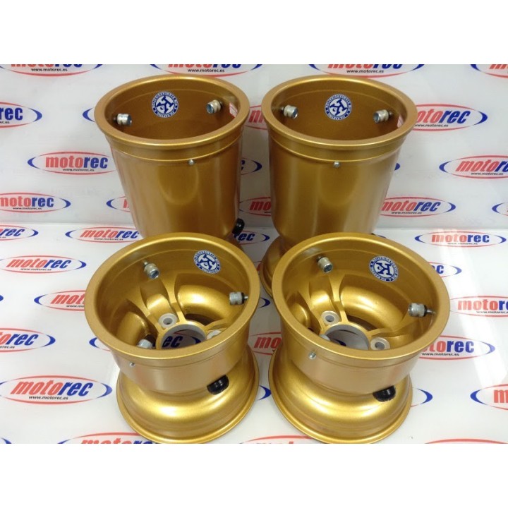 llantas magnesio kart doradas