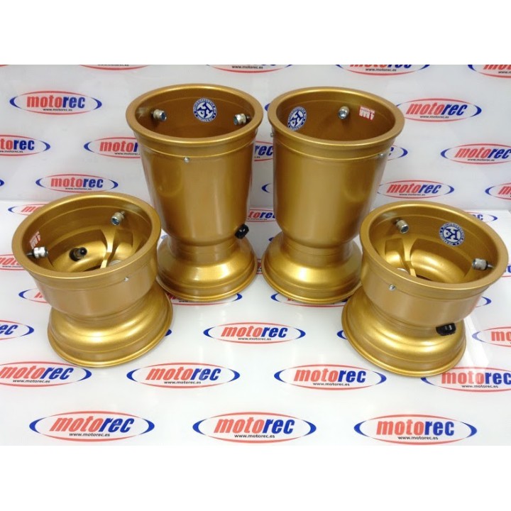 llantas magnesio kart doradas