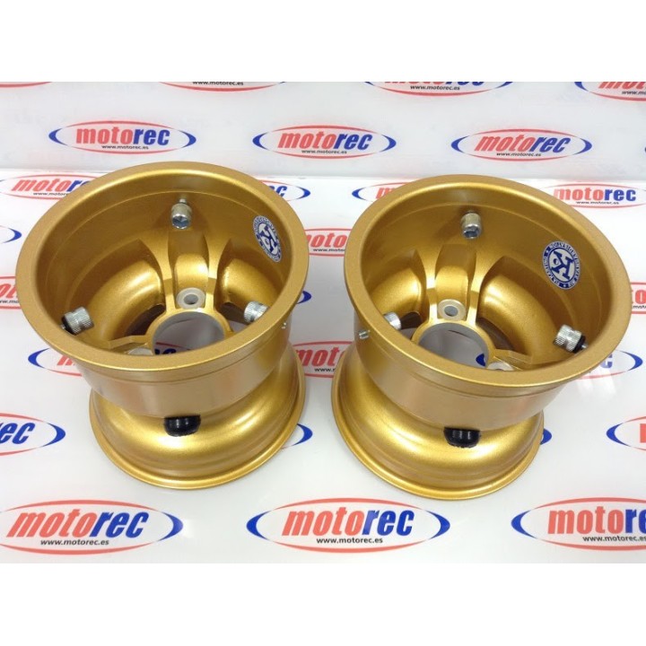 llantas magnesio kart doradas