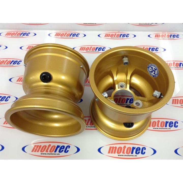 llantas magnesio kart doradas