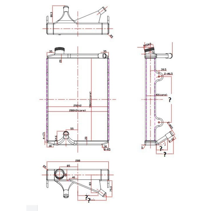 Radiador BIG KZ 430X290X40
