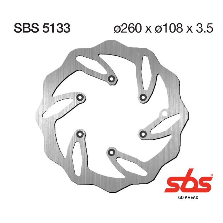 Discos freno SBS Trasero Gas Gas 125, 250, 400, 450