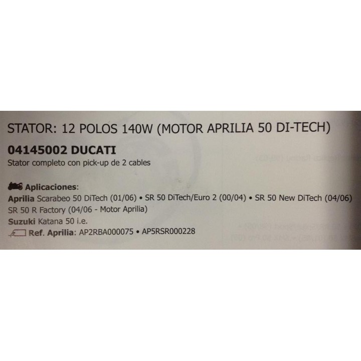 stator aprilia sr inyeccion