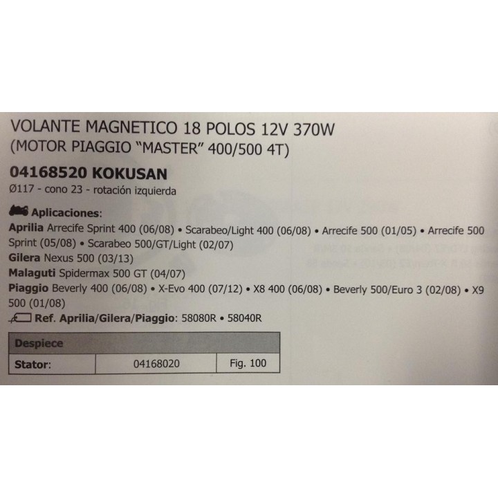 stator piaggio beverly