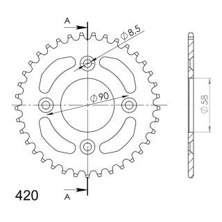 Corona Aluminio Moto