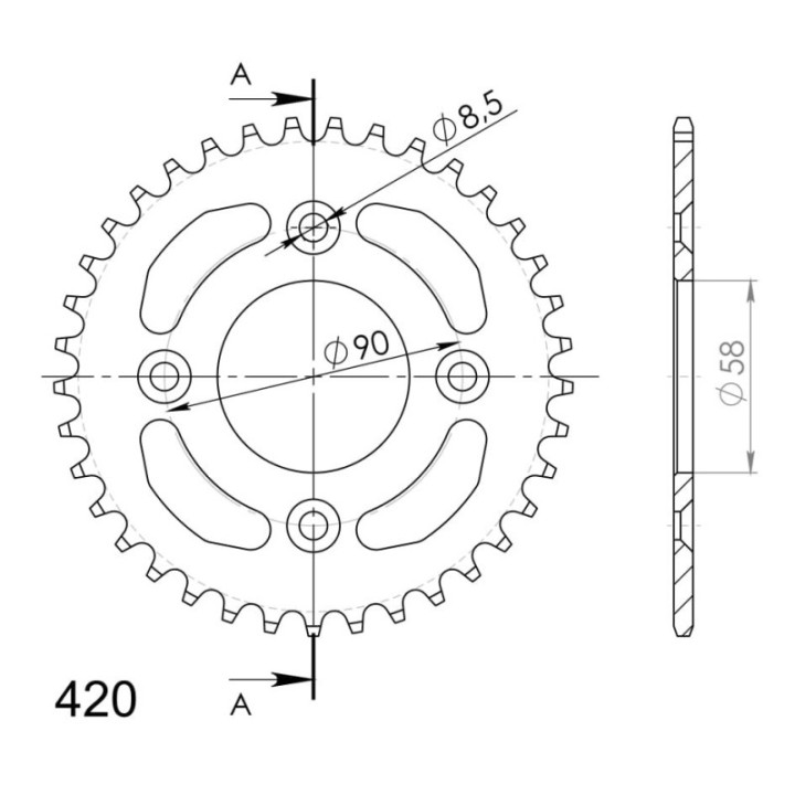 Corona Aluminio Moto