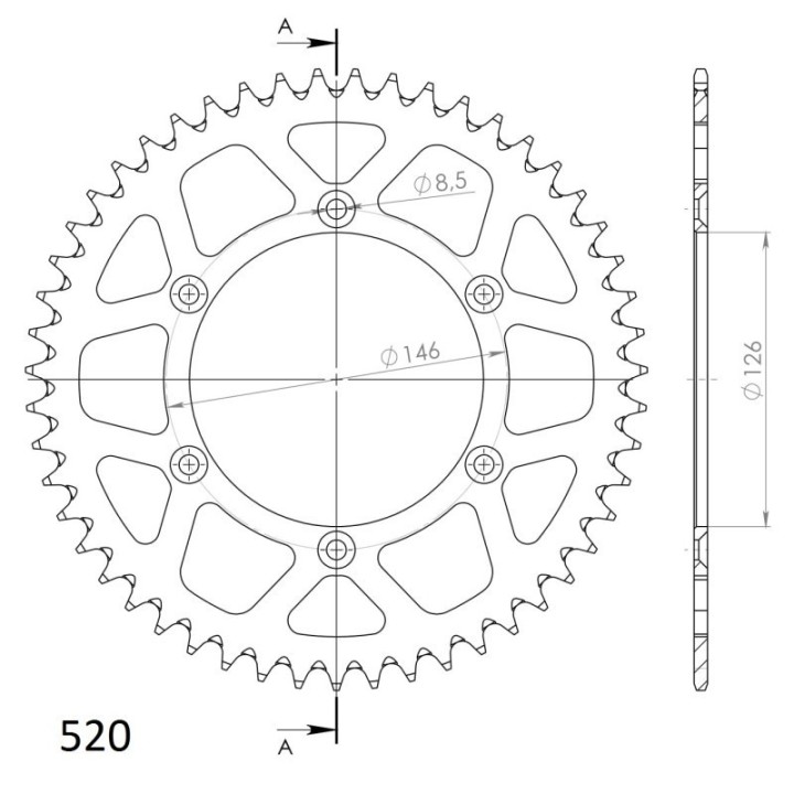 Corona Aluminio Moto