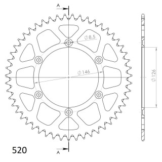 Corona Aluminio Moto