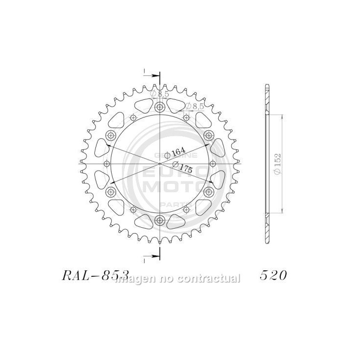 Corona Aluminio Moto