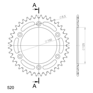 Corona Aluminio Moto