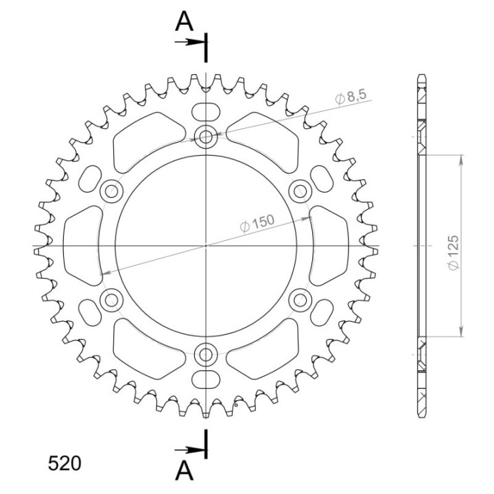 Corona Aluminio Moto