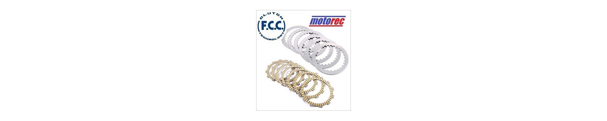 Kit Discos Embrague  FCC + Separadores, Moto Carretera, MotoCross, Enduro.